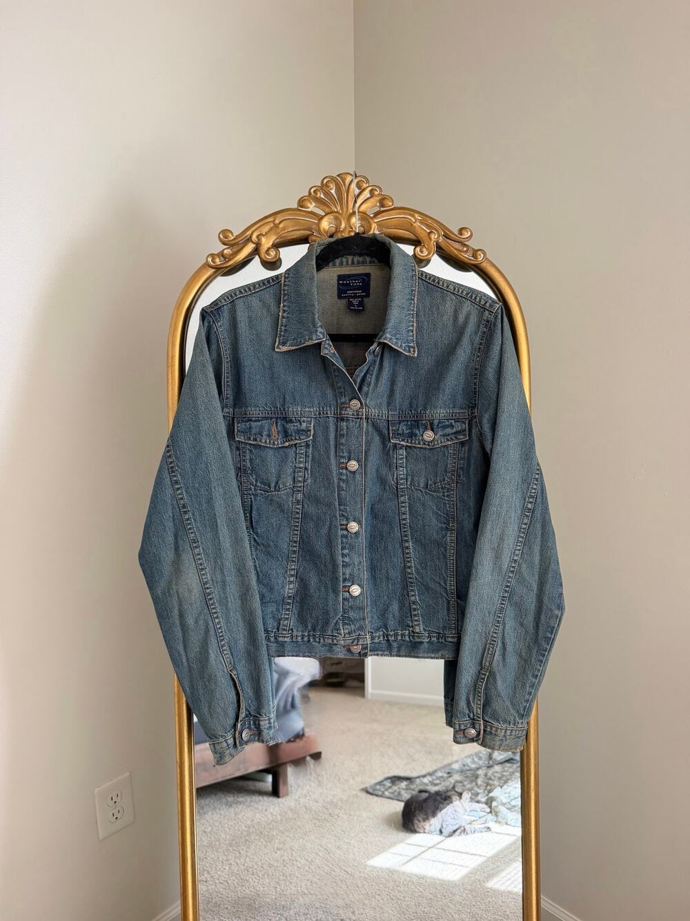 Vintage Y2K 90s Weather Vane Jeanswear Denim Jean Distressed Jacket